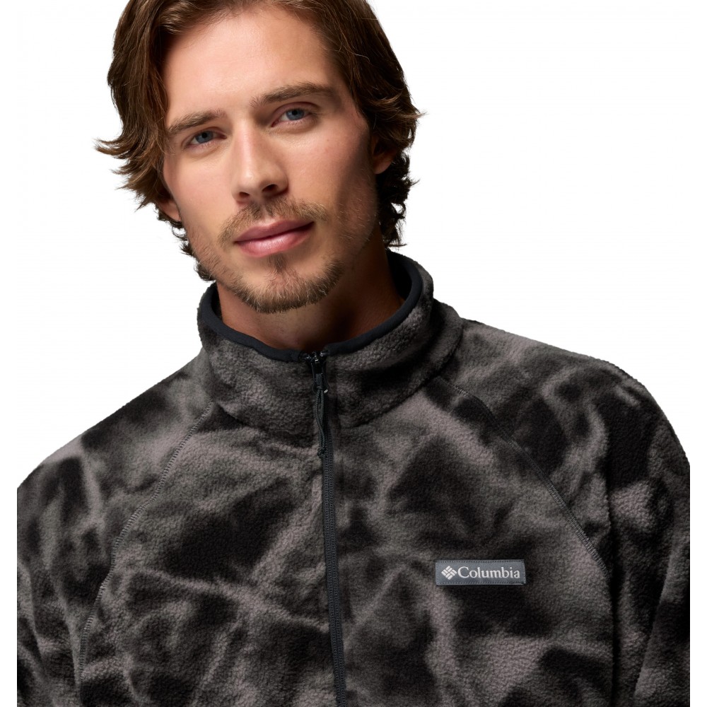 Ανδρική Μπλούζα Columbia Timber Crest™ MTR Fleece Printed HZ 2173561-010 Μαύρο